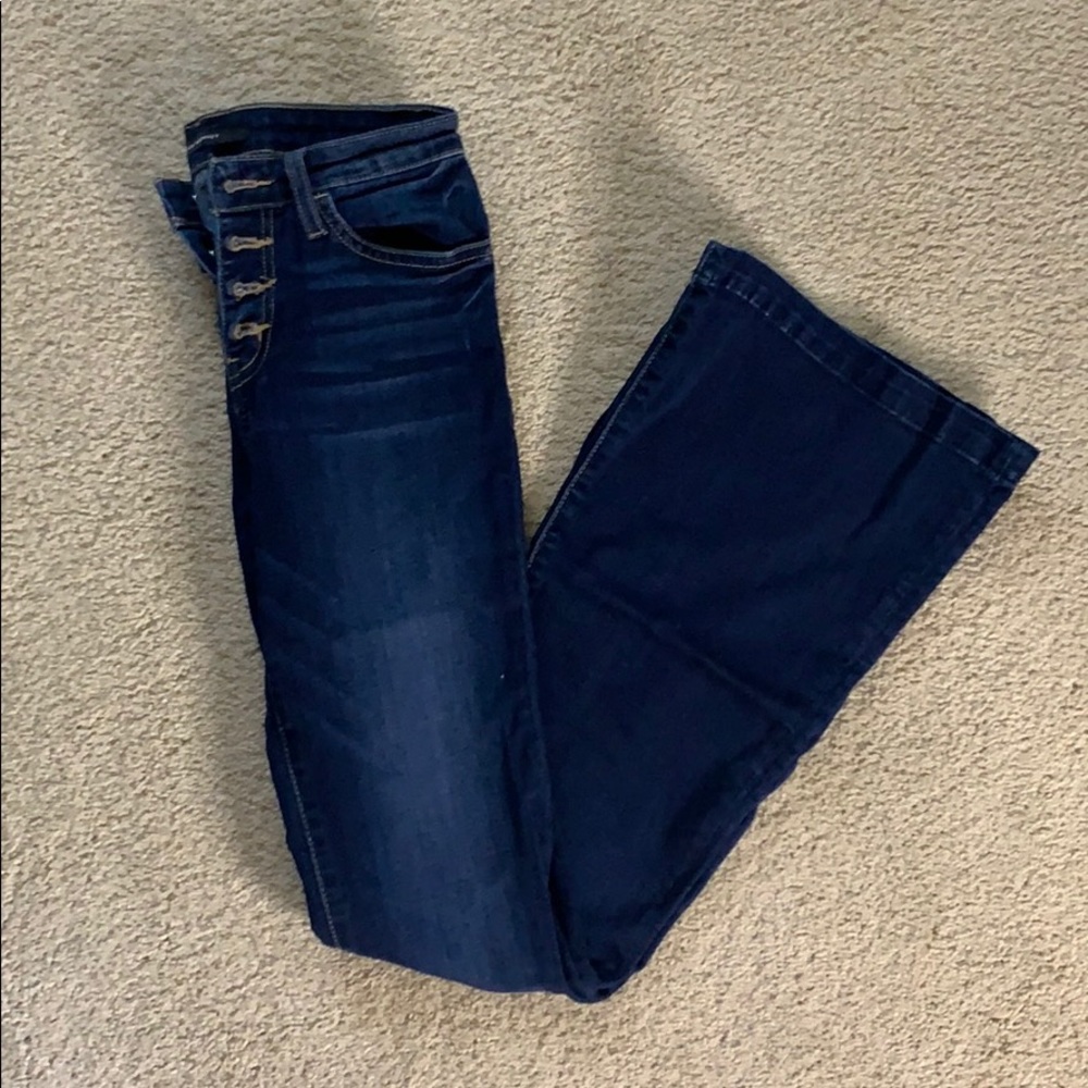 Mid rise flare jeans